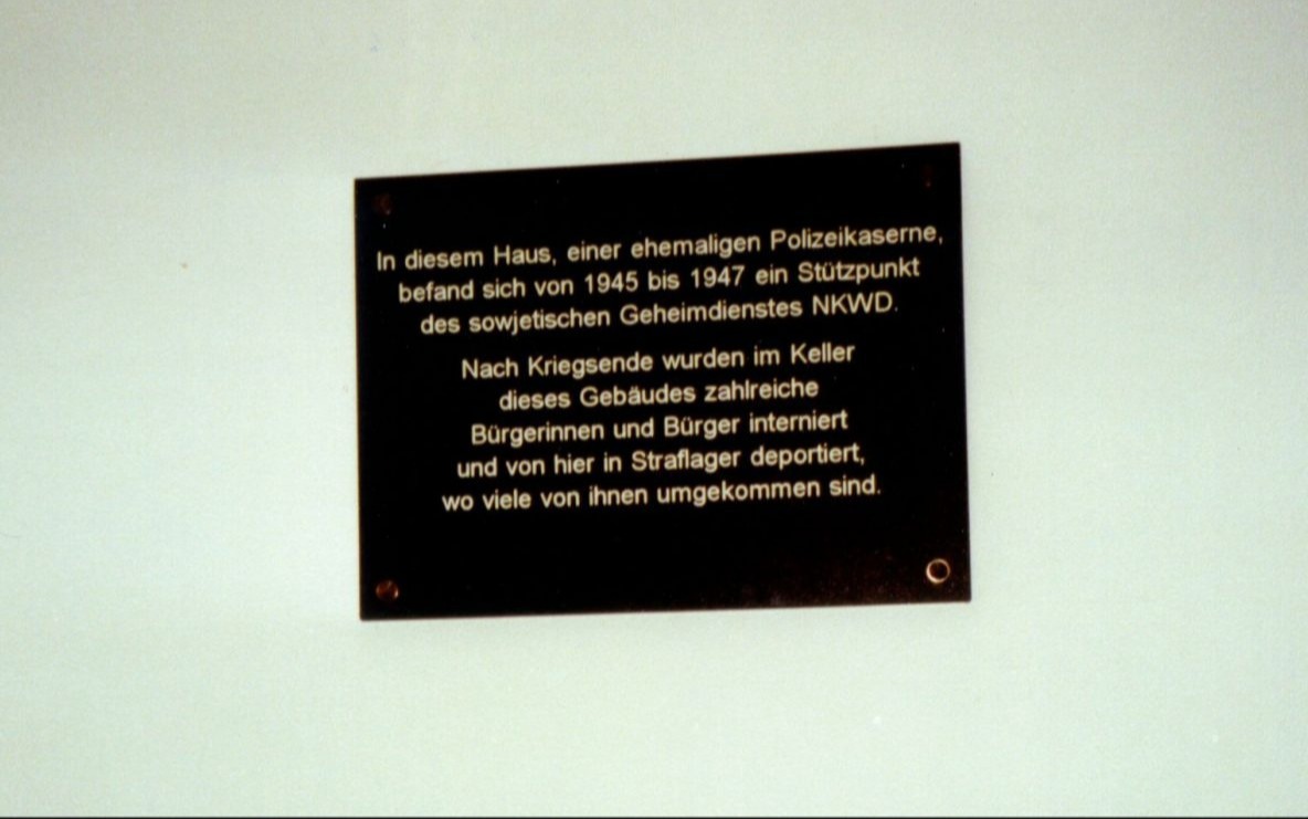 Gedenktafel für die Opfer des sowjetischen Geheimpolizei NKWD in Berlin/ Treptow-Köpenick 